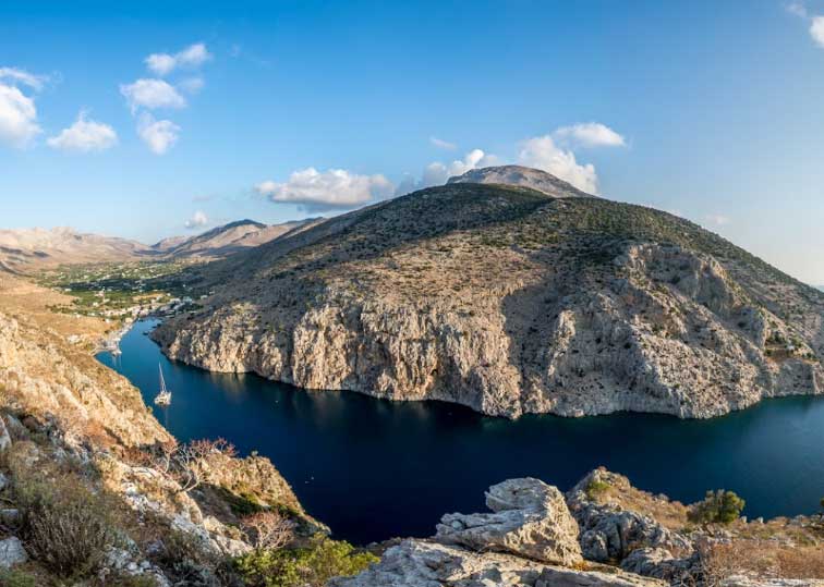 Vathy Rocks Vathy Kalymnos, the unique village in a fjord