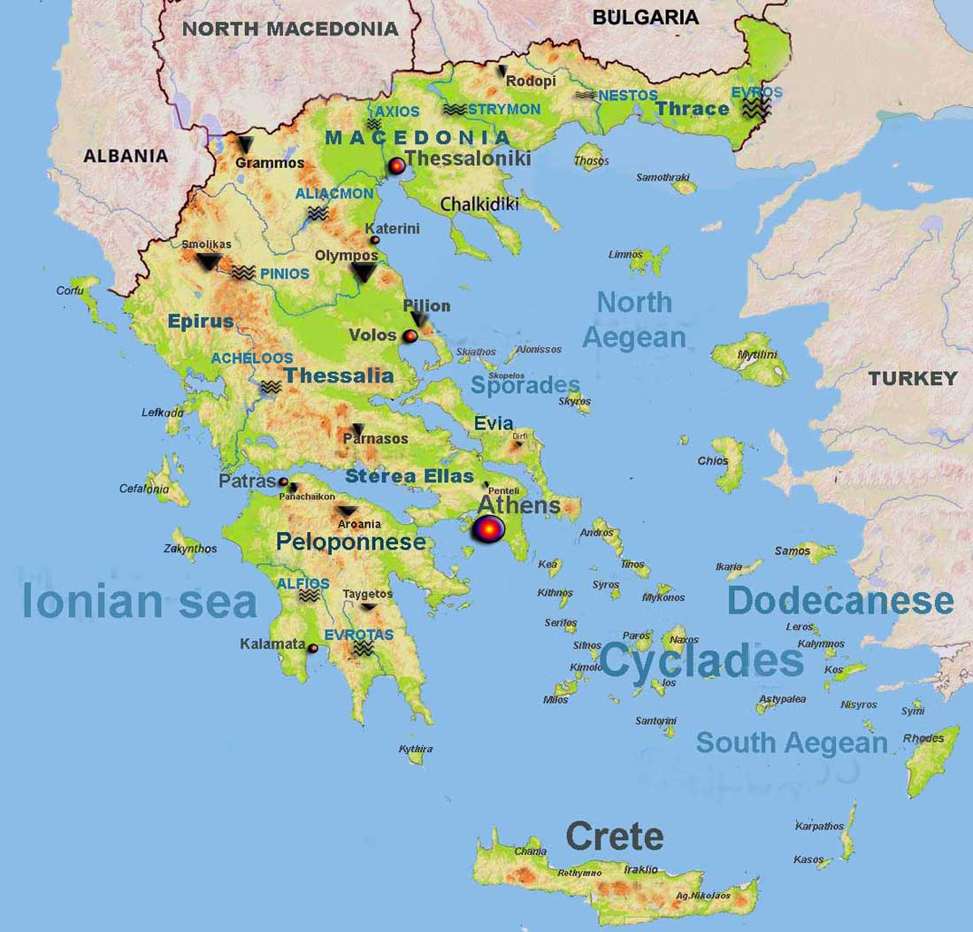 map-of-greek-mountains-and-lakes
