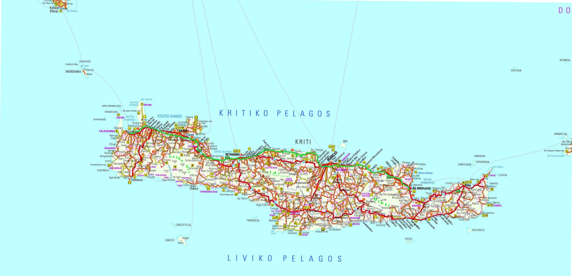 map of crete