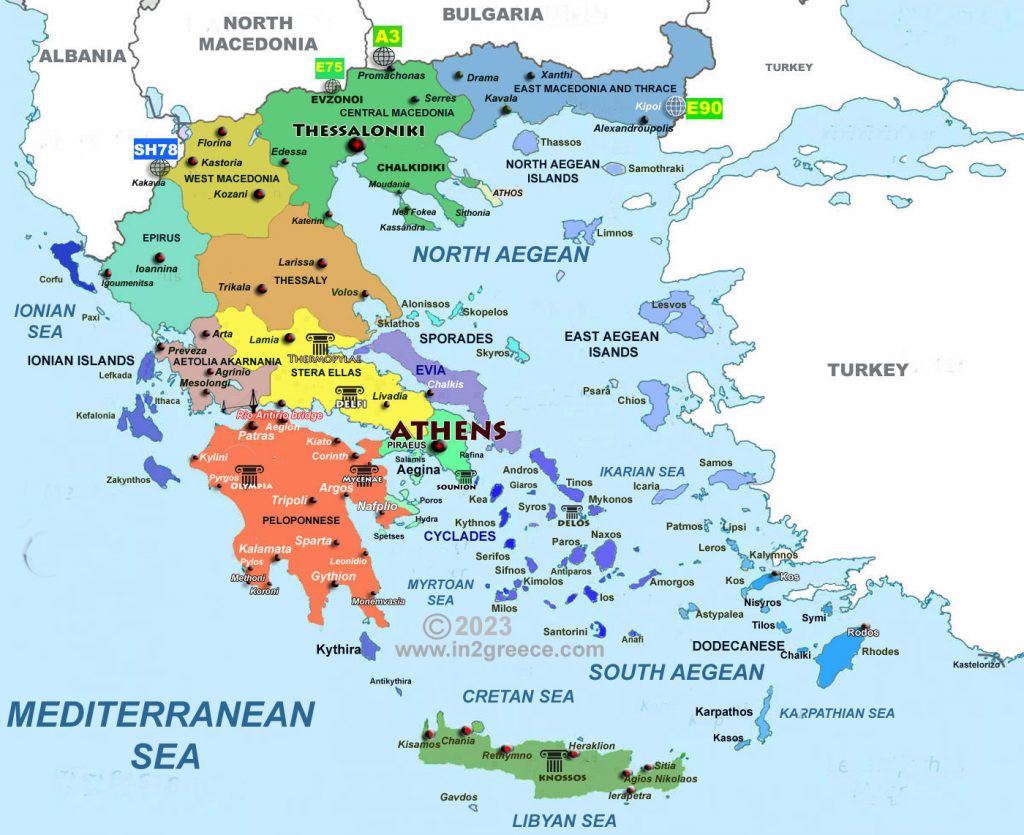 Political Map Of Greece Now Political Map Of Greece Now