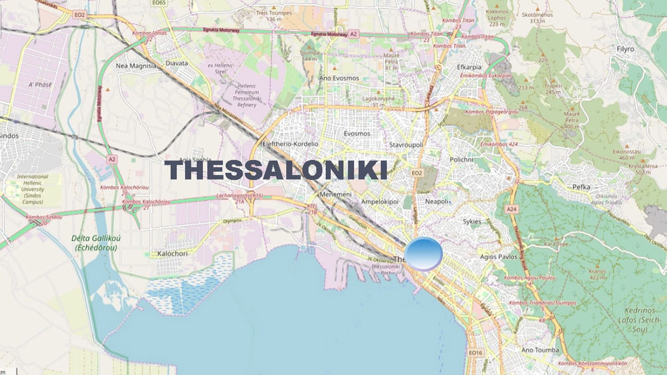 Thessaloniki map