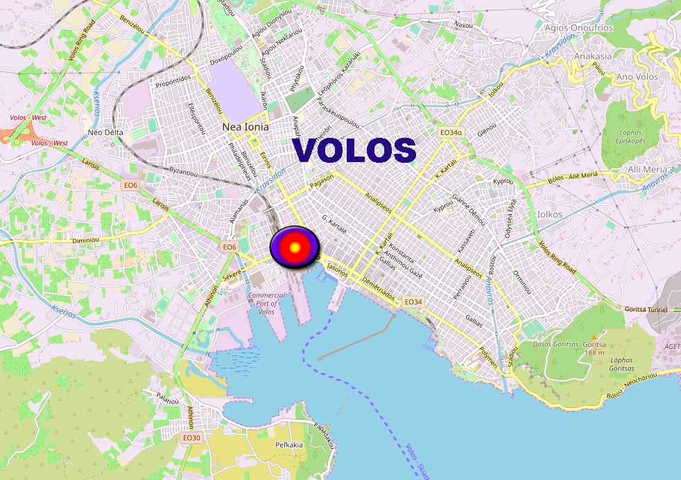 Map of Volos