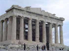 das parthenon tempel auf die akropolis