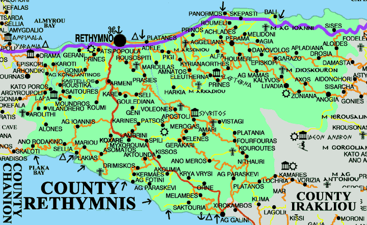 Rethymno map