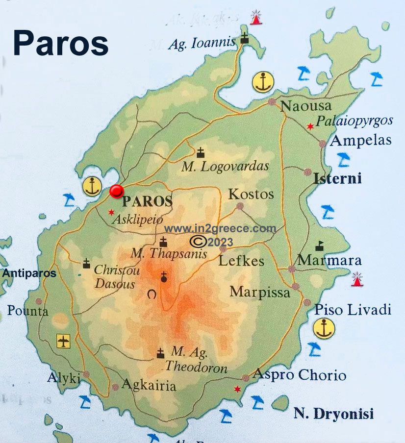 Paros Tourist Map Photos Lontgrouptravel
